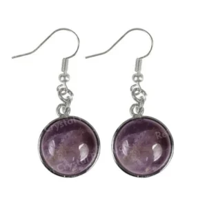 Demo Natural Crystal Stone Hanging Earrings